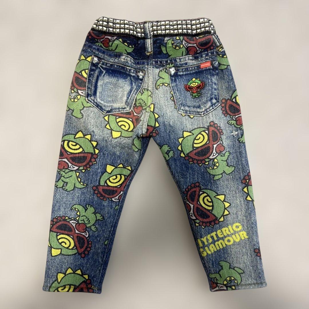 ヒステリックミニ パッチワーク　デニム　パンツ　裏起毛