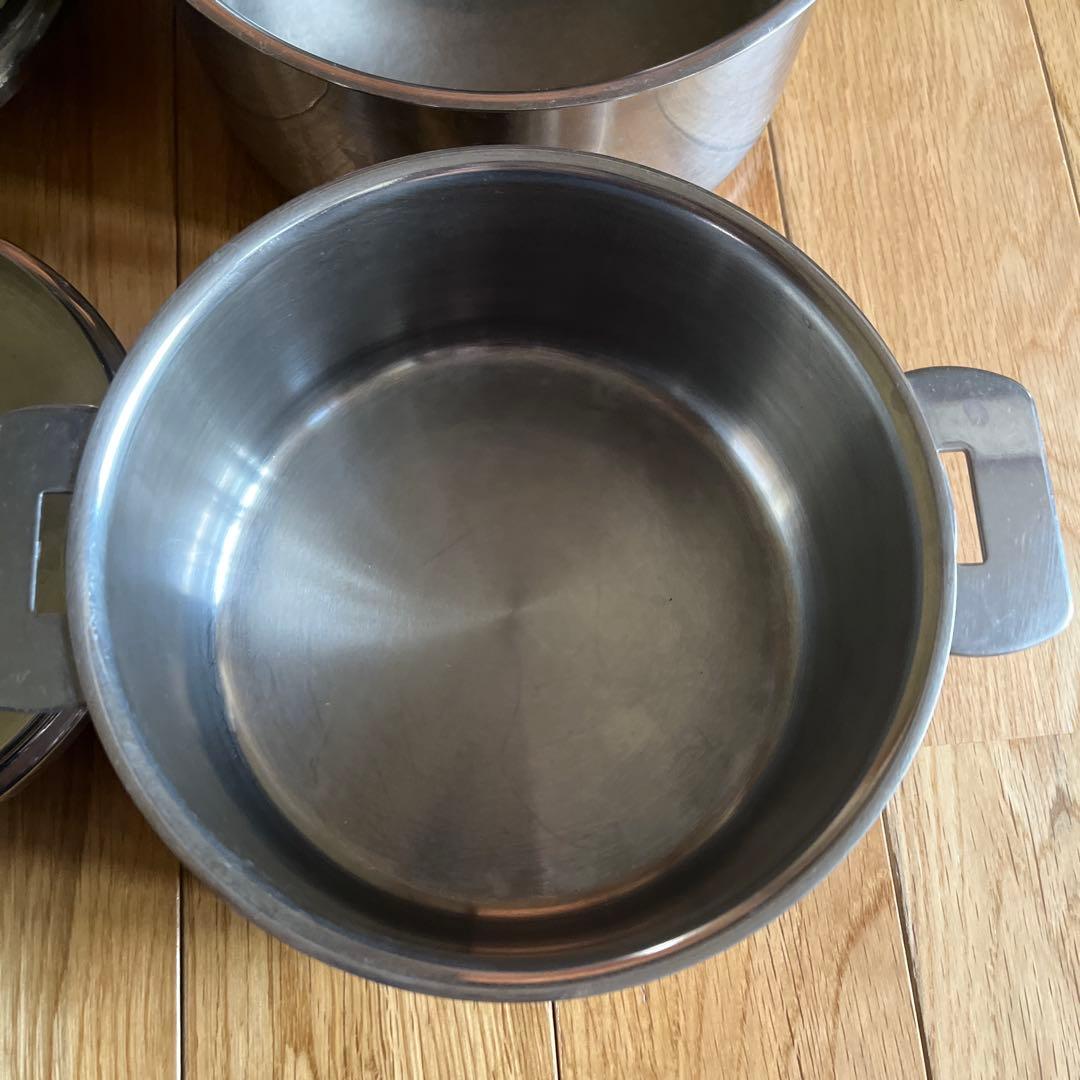 F*5様 クリステル　ステンレス製 両手鍋 3点セット