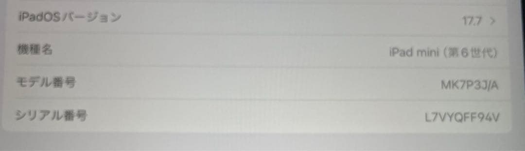 iPad mini6 64GB Wi-Fiモデル