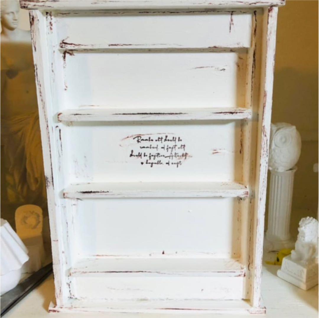 ❤アンティーク加工 リバーシブル天使の壁型ミラーオブジェ 裏面シェルフ ブライス