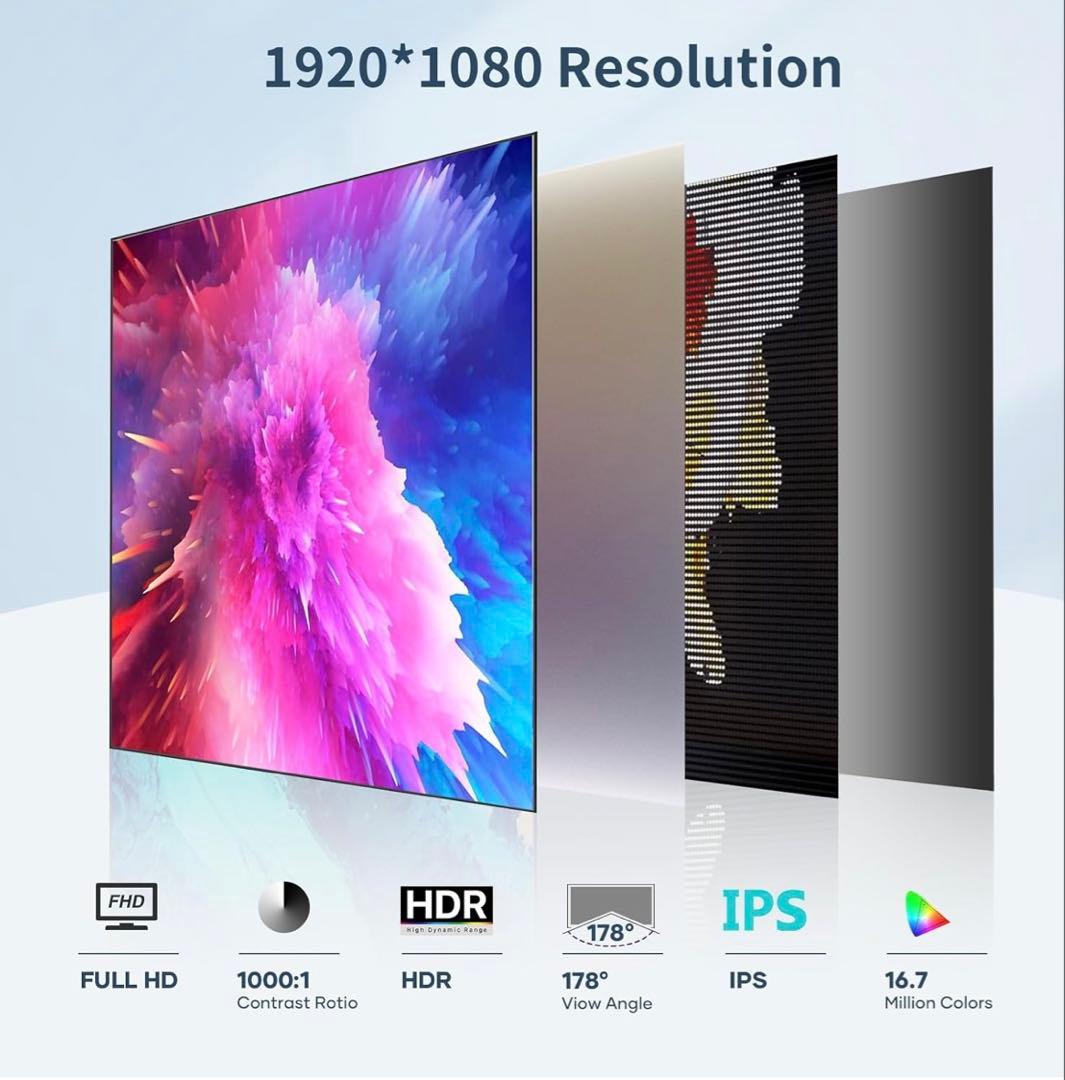 最新版★15.6インチ　ポータブルモニター　超薄型　軽量　保護カバー　スピーカー