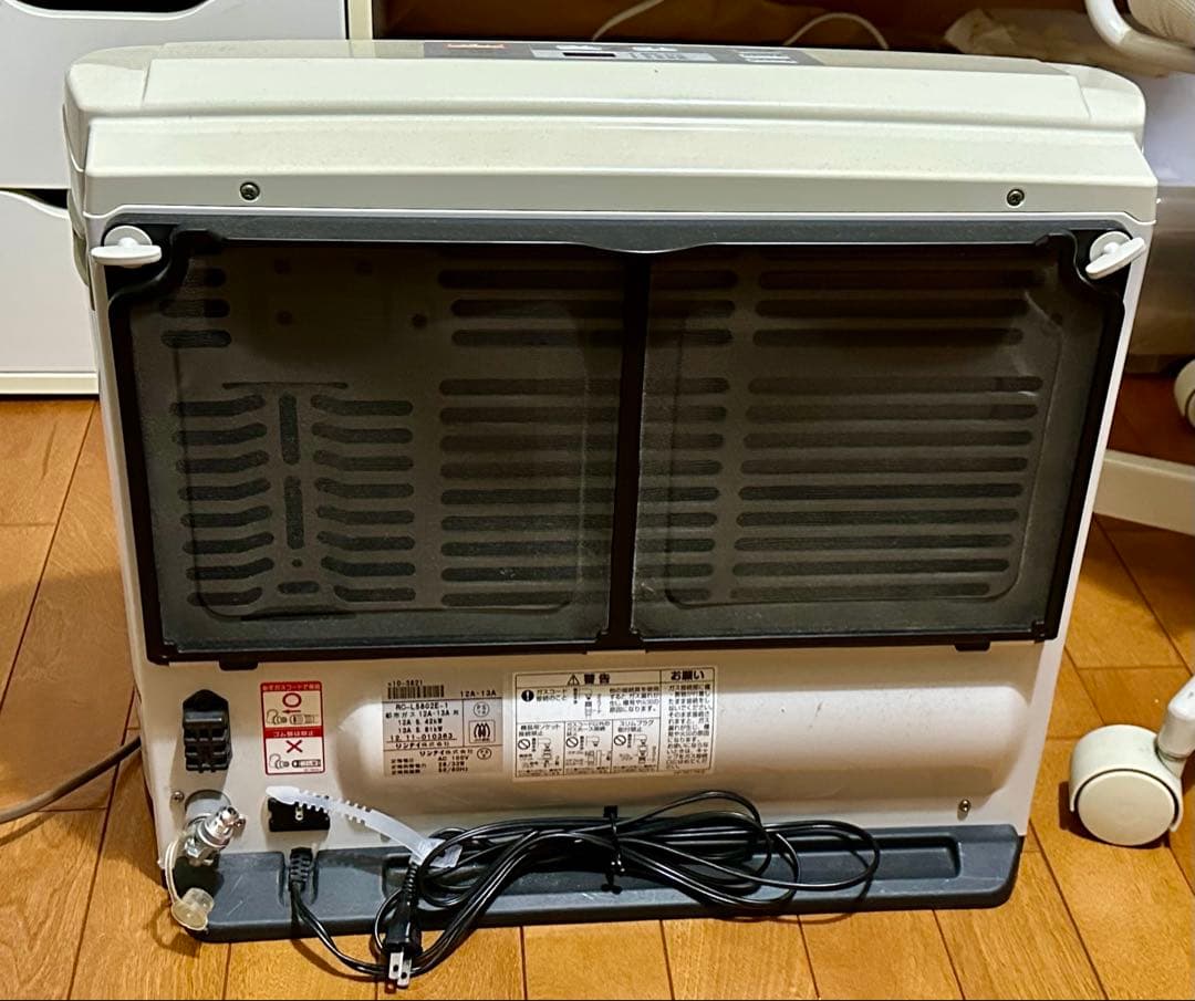 【中古】ガスファンヒーター 木造11畳、コンクリート21畳 都市ガス13A