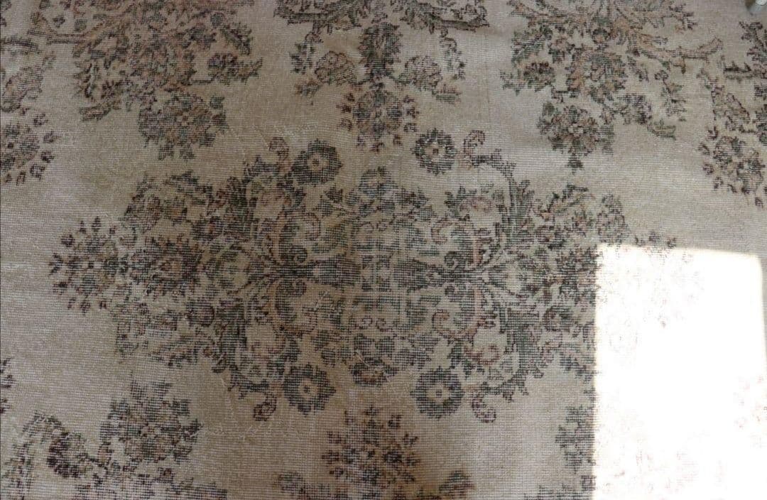 ボタニカルbeige ヴィンテージラグ　トルコラグ　ウィリアムモリス　アクタス