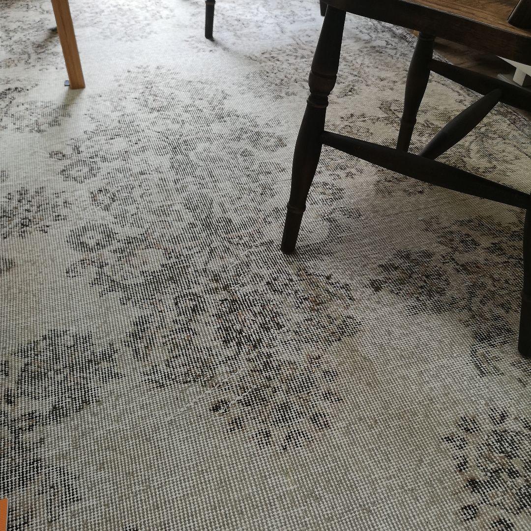 ボタニカルbeige ヴィンテージラグ　トルコラグ　ウィリアムモリス　アクタス