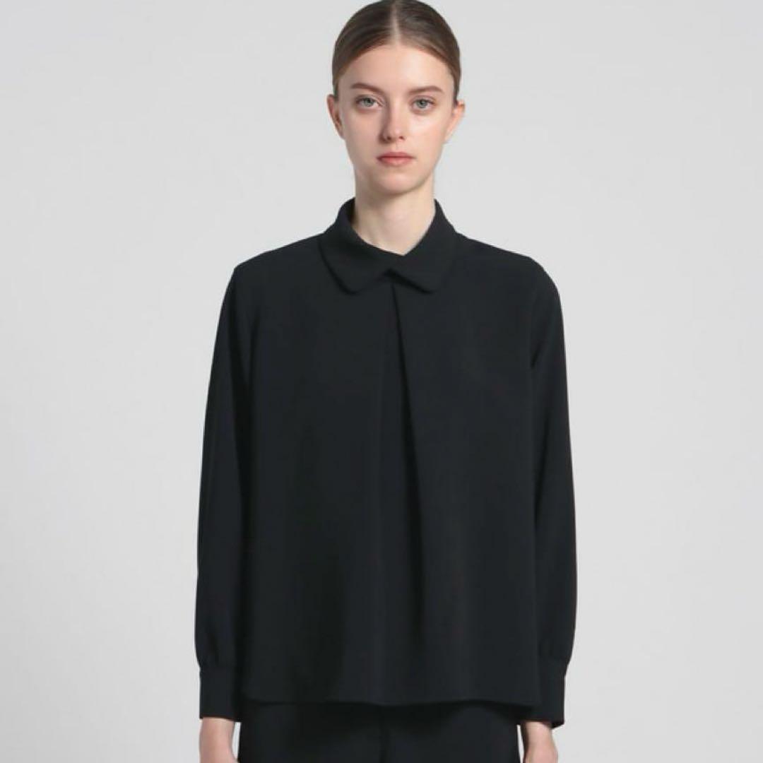 極美品【セオリーリュクス】DAISY LIVE2 長袖ブラウス 黒 40 洗える