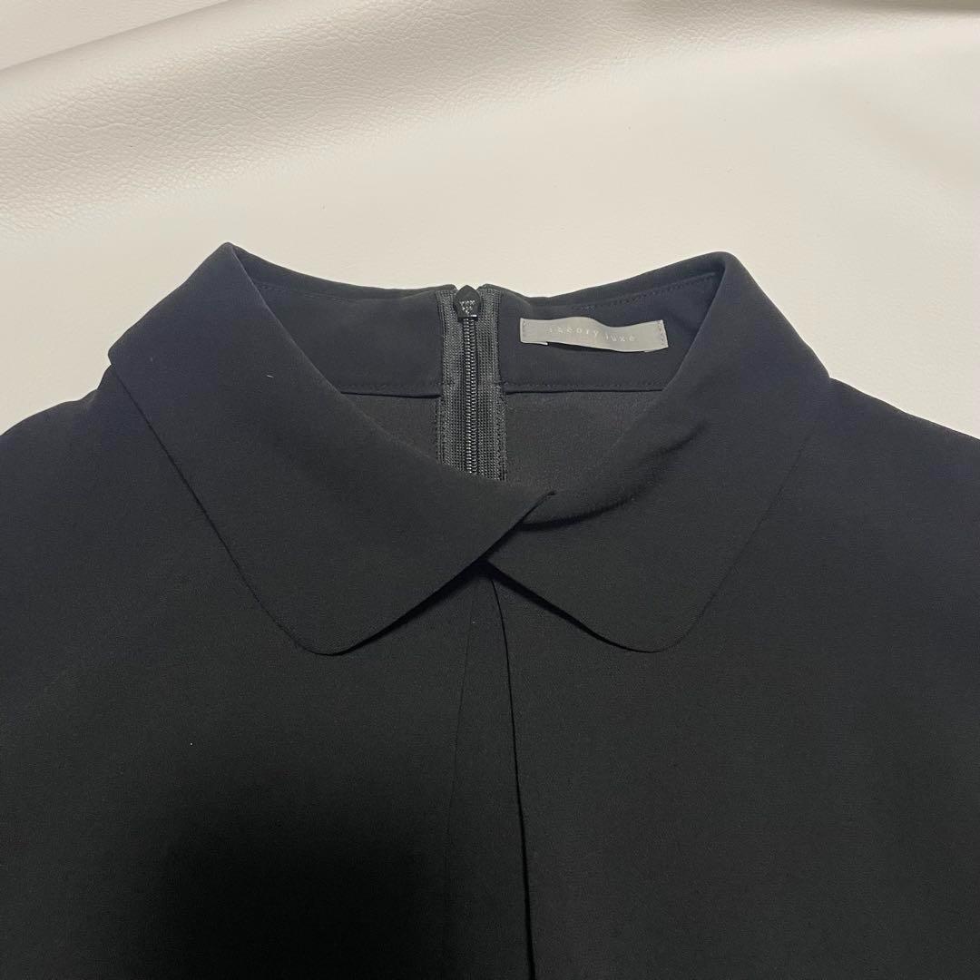 極美品【セオリーリュクス】DAISY LIVE2 長袖ブラウス 黒 40 洗える