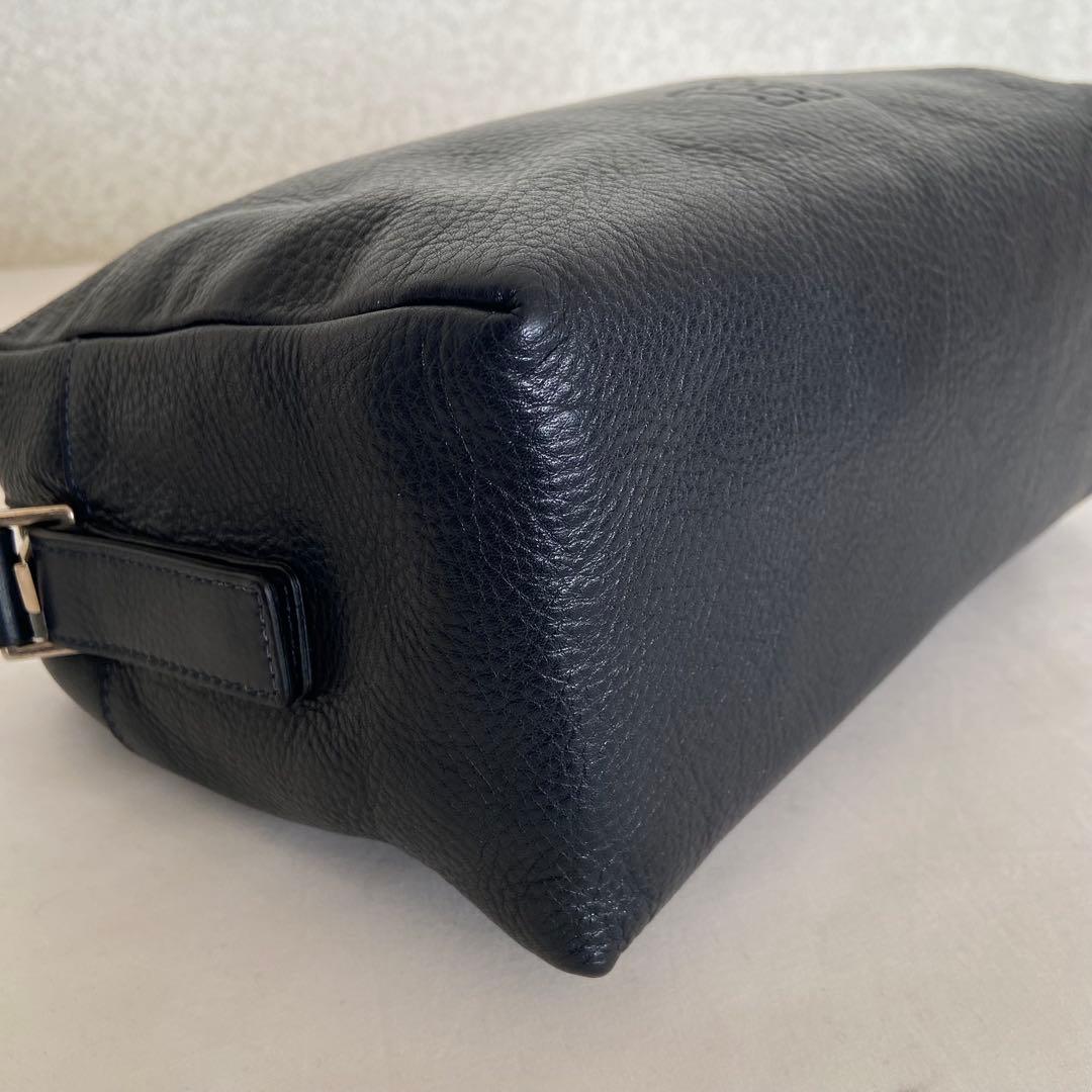 極美品✨ヒロフ ヴィータ レザーショルダーバッグ M 完売品 2way 濃紺