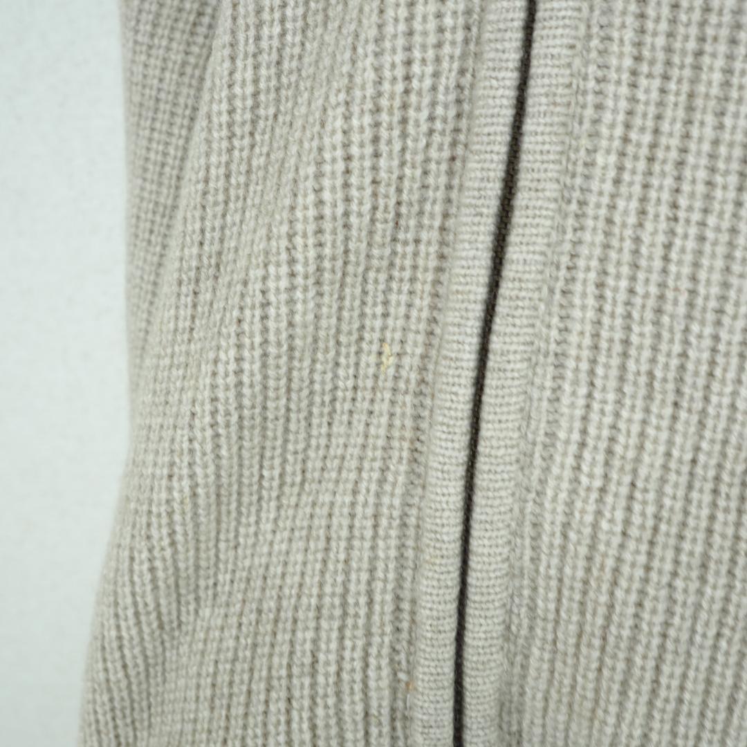 G9466*三越☆極上カシミヤ☆ニット☆セーター☆ジャケット☆ベージュ☆L.