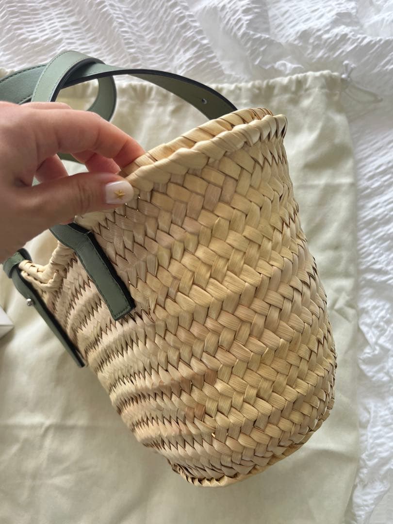 LOEWE カゴバッグ　ローズマリー　グリーン