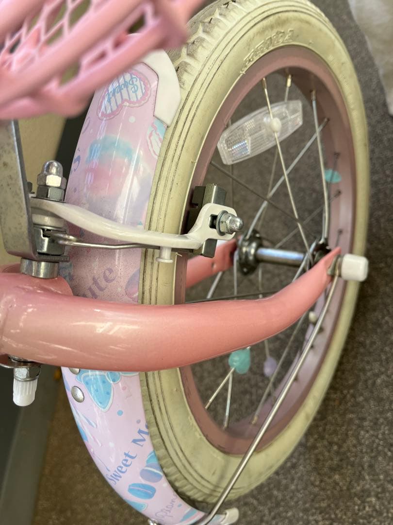 幼児用自転車 パープル・ピンク 16インチ　メゾピアノ　引取り限定