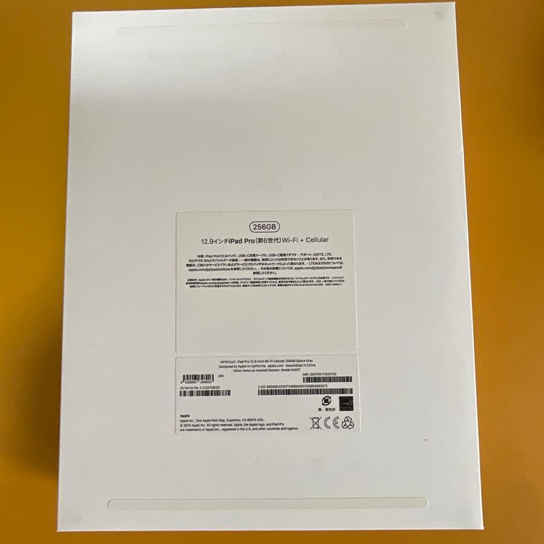 極美品 iPadPro12.9インチ第6世代 Cellular 256GB M2