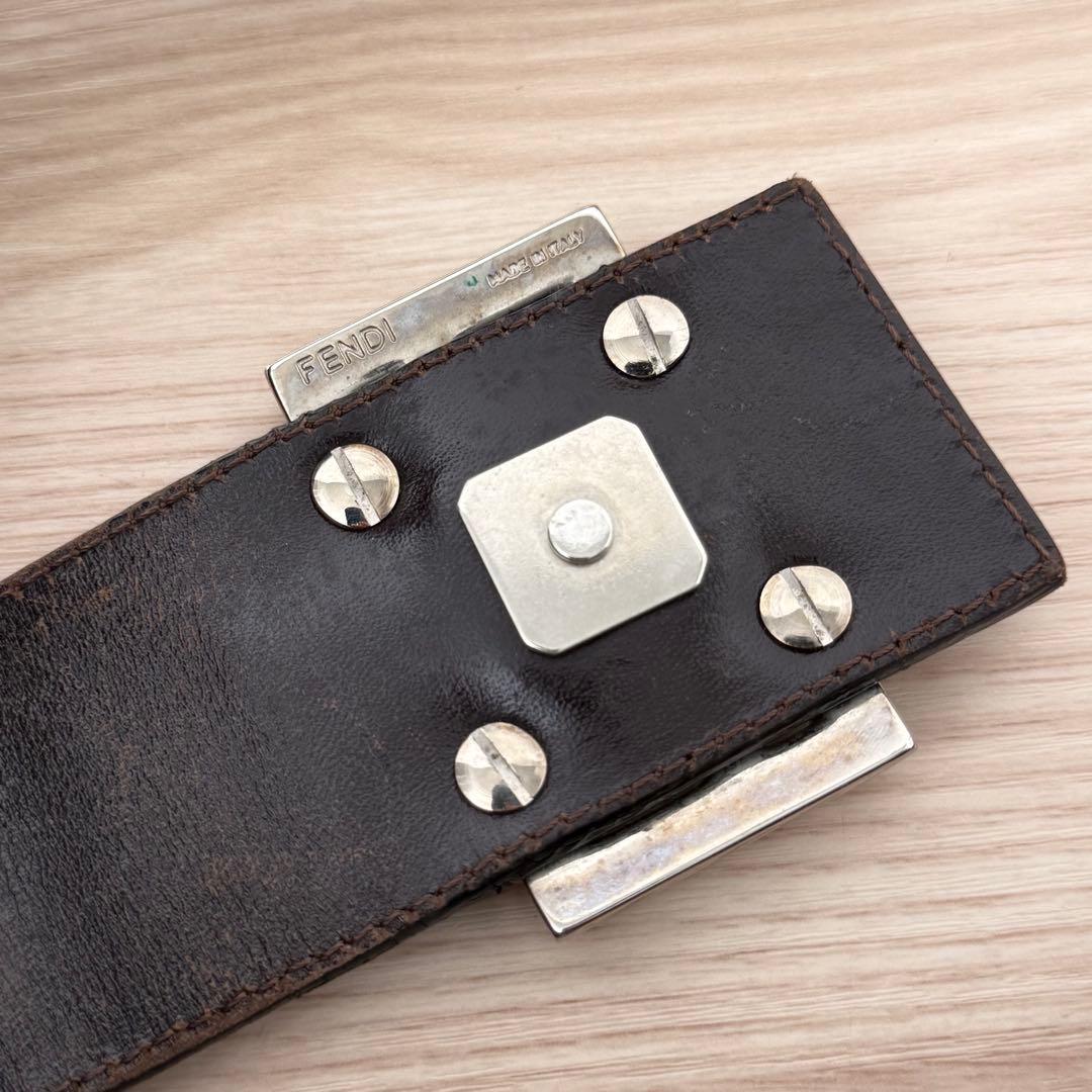 FENDI フェンディ ズッカ マンマバケット ハンドバッグ FF金具 ブラウン