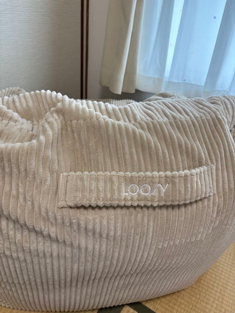 LOOSY コーデュロイ ビーズクッション ベージュ