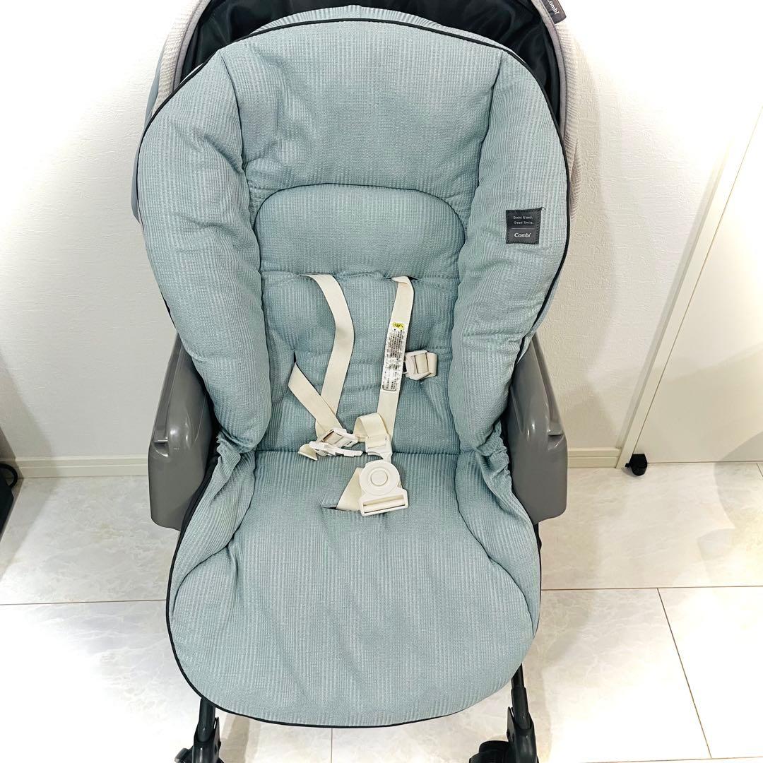 【美品】取替カバー付★コンビネムリラオートスイングBEDiスリープシェルブルー