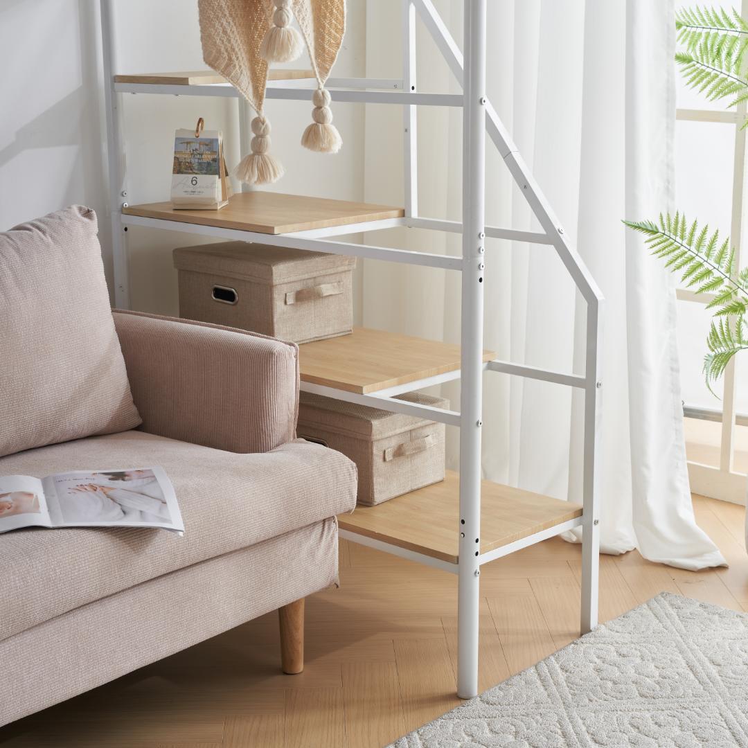 システムベット ロフトベッド シングル デスク付き　コンセント付き 収納付き