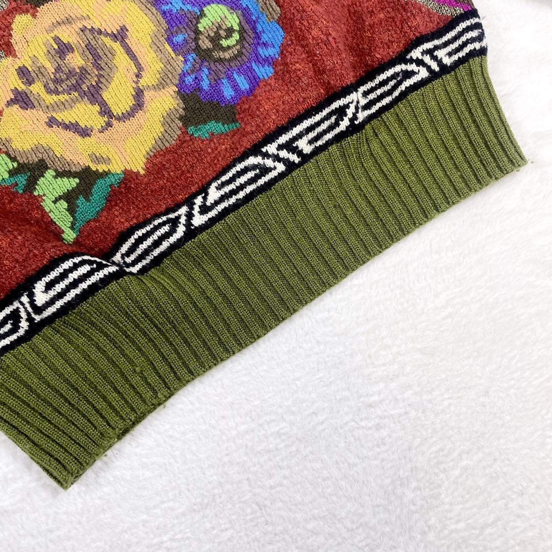 【希少】YOSHIYUKI KONISHI 総柄 ニット 花柄 80s 90s