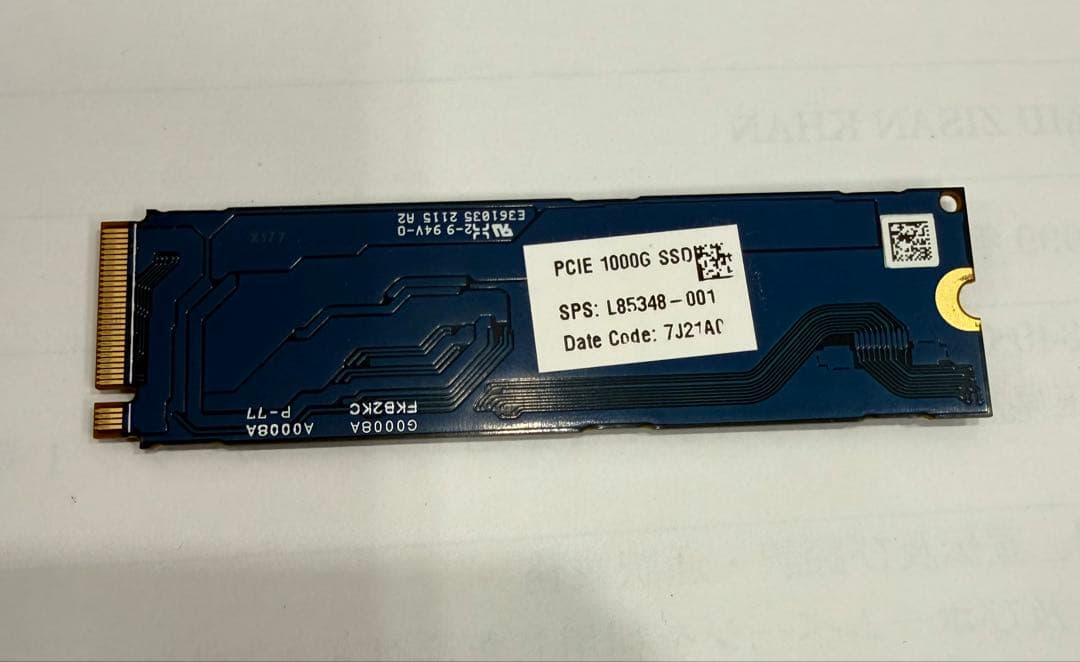 KXG60ZNV1T02 nVme 1 TB SSD動作確認済み
