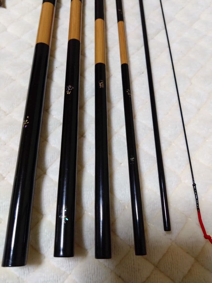 瑞峰18尺6本継.握漆補修.自重125gです。