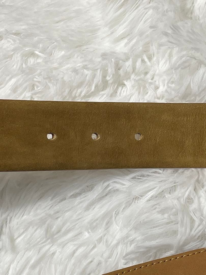 希少　Christian Dior ベルト 本革 キャメル ゴールドバックル