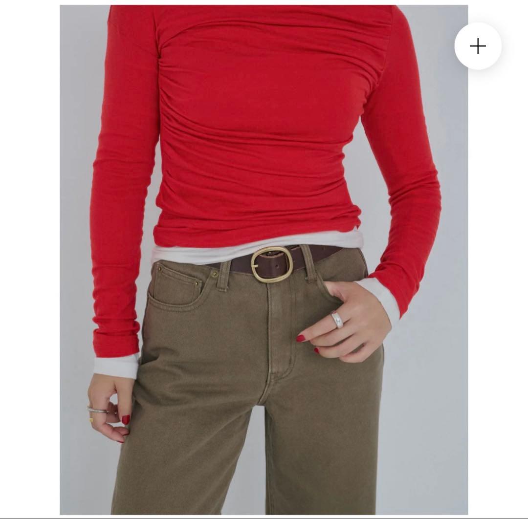 coelie collab roundバックルレザーベルト