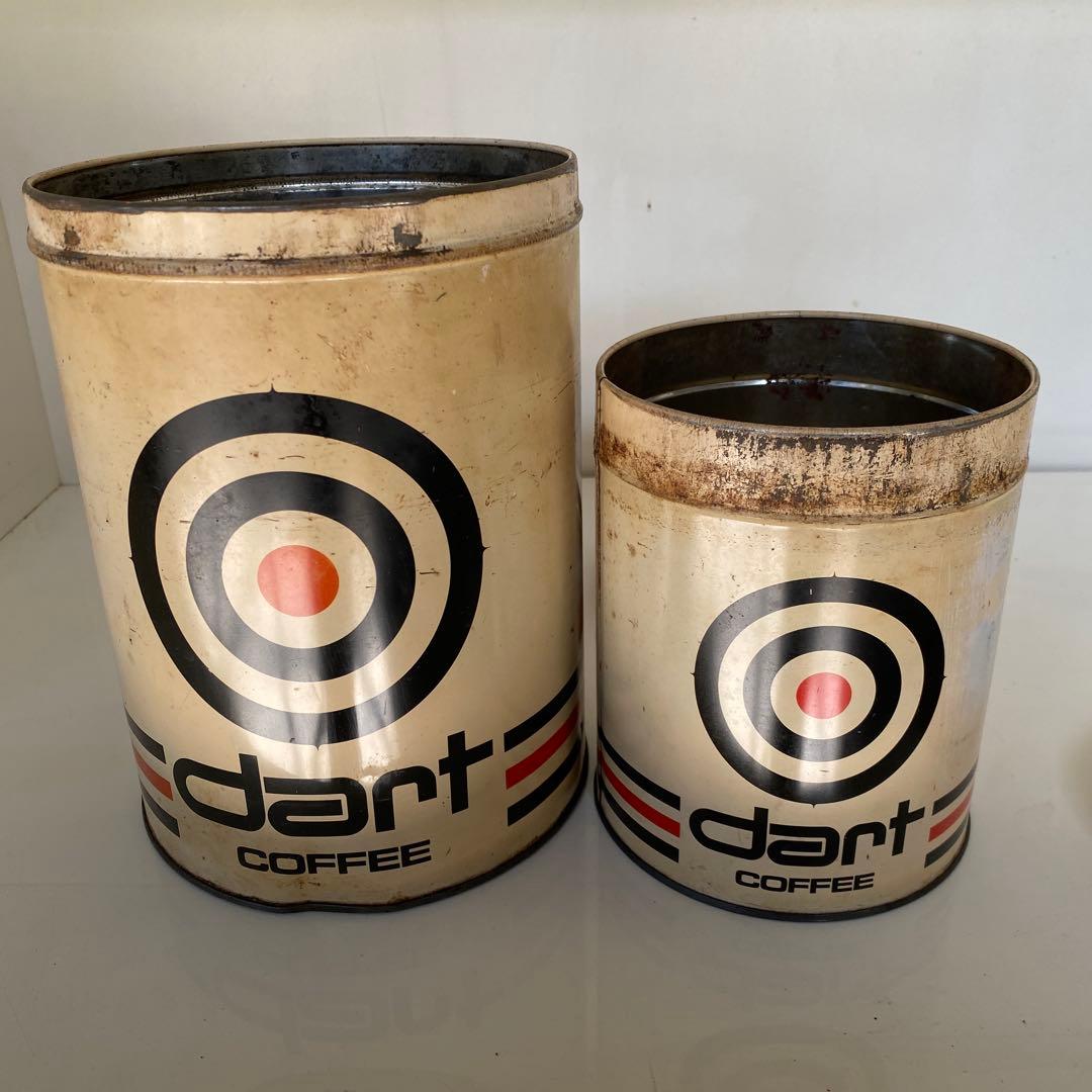 dart コーヒー空き缶 大小セット　昭和レトロ　ヴィンテージ