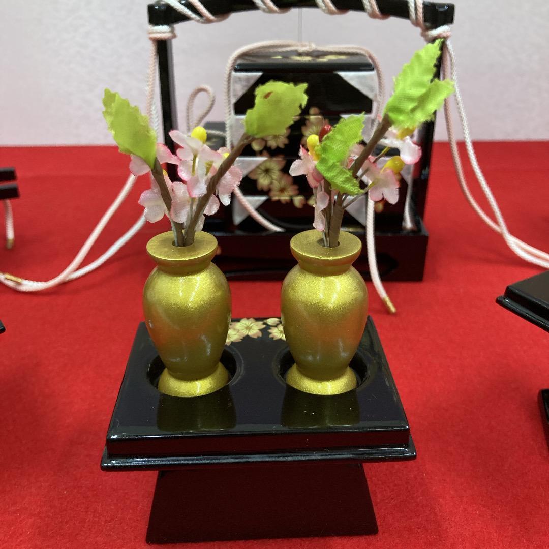 D3-5 可愛い！雛道具25号６点セット　ひな道具　三段飾り道具　雛人形　重箱