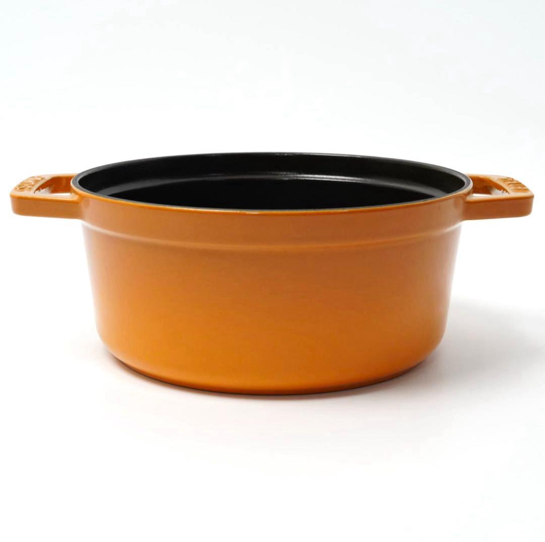 【美品】ストウブ staub ピコココット ラウンド 18cm マスタード