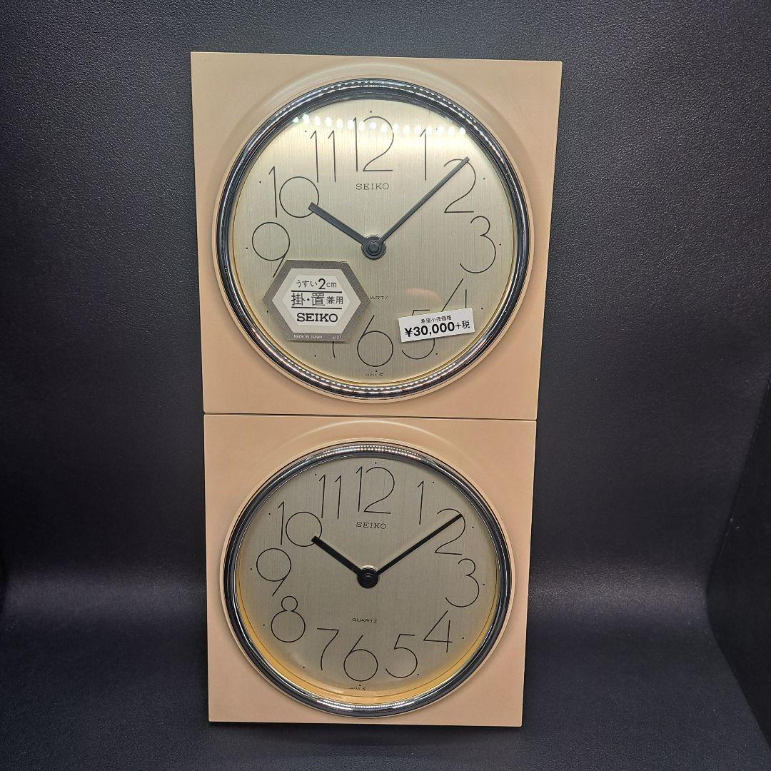 希少　SEIKO　セイコー　クォーツ　クロック　掛・置兼用時計　文字盤自在回転