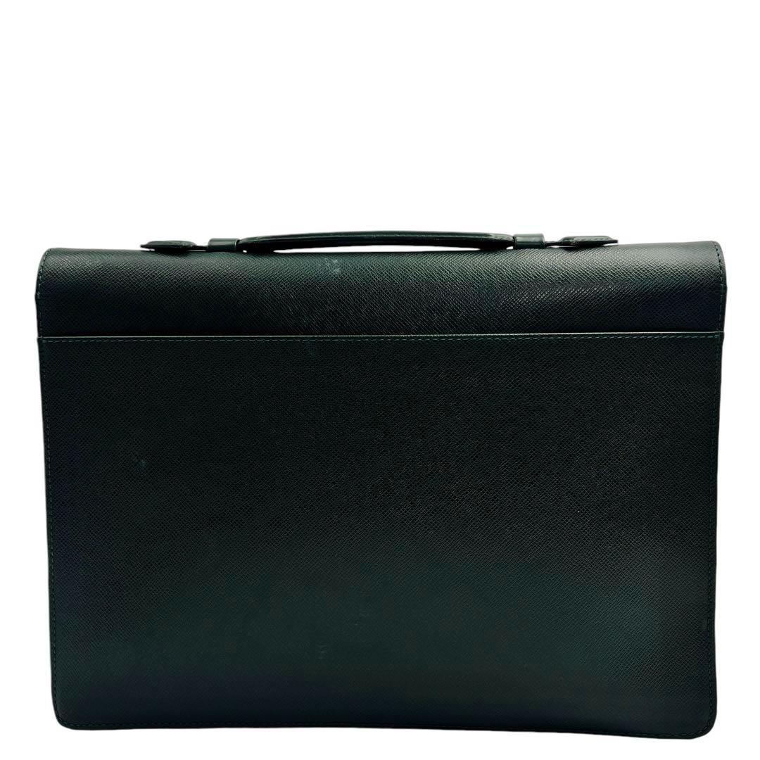 LOUIS VUITTON セルヴィエット グリーン ブリーフケース8676