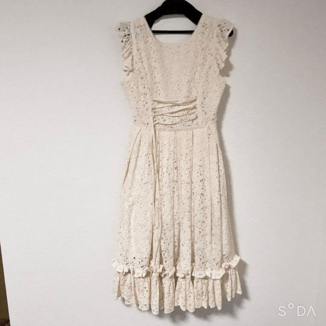 victorian maidenエプロンフリルドレスJSKアイボリー