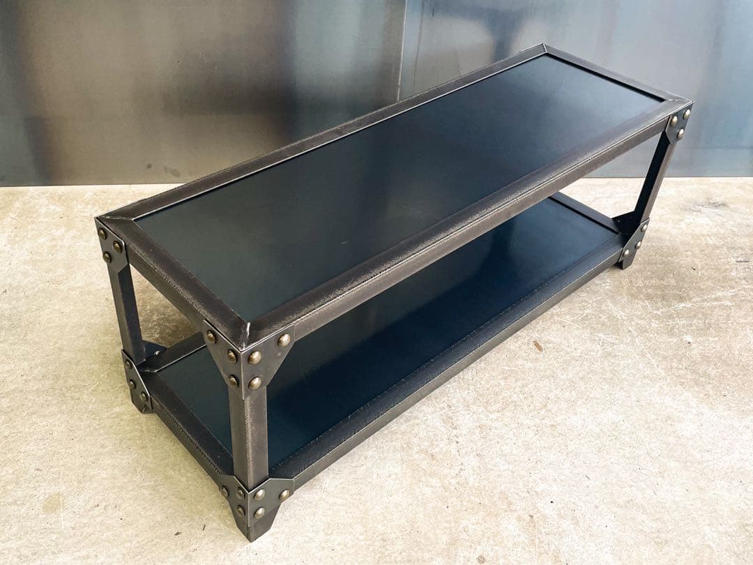 アイアンリベットラック［鉄板］インダストリアル　植物棚　シェルフ　アイアン家具