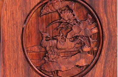 小さい大工の家の正式なベトナムの花梨木の赤い木の置物の台座の収納の箱