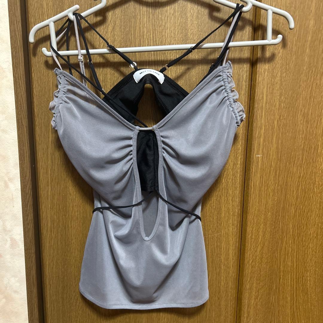 トップス MELT THE LADY sheer cover camisole