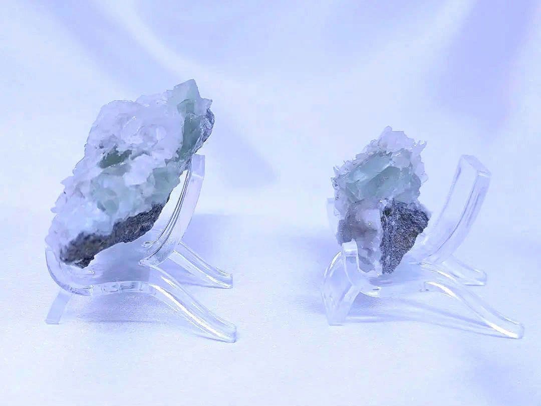 シャンファーリン産　ホワイトローズ カルサイト　フローライト　エンジェルウィング