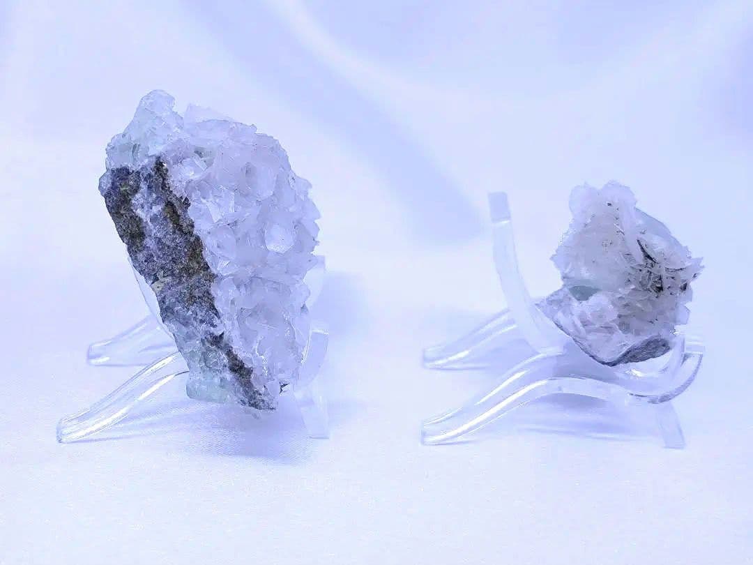 シャンファーリン産　ホワイトローズ カルサイト　フローライト　エンジェルウィング