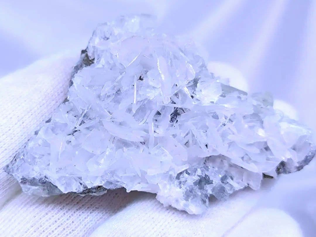 シャンファーリン産　ホワイトローズ カルサイト　フローライト　エンジェルウィング