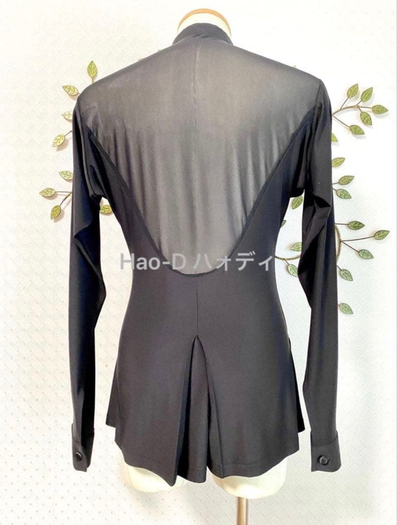 新品★社交ダンス★ラテン★メンズ★シャツ★メッシュ★ジャケット風★切替★M