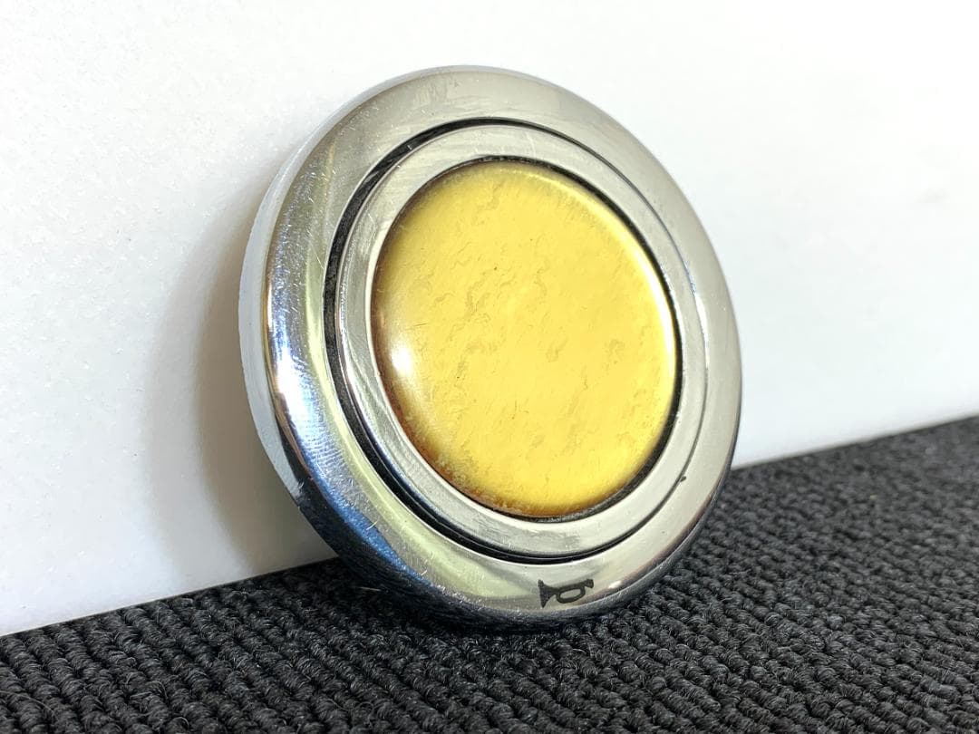 ミッドシップ 製 ウッド ステアリング 35Φ ホーンボタン付 美品 当時物