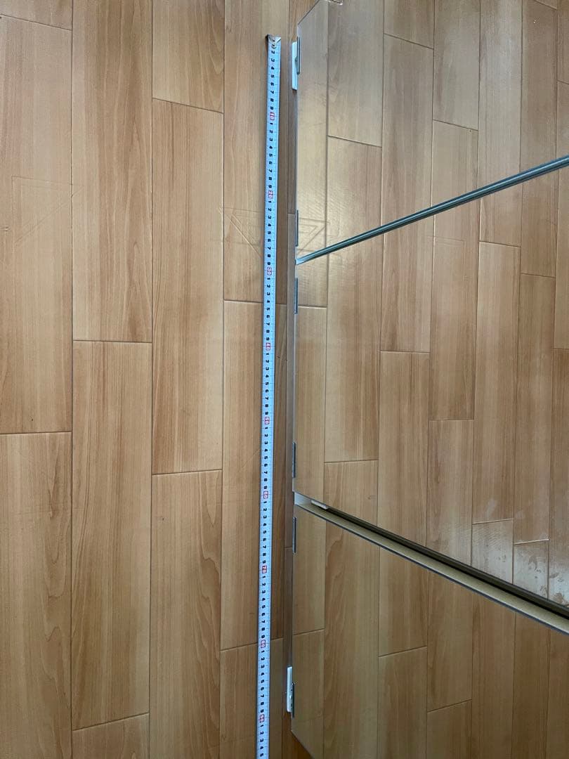 dinos ディノス　効率収納できる段違い棚シェルフ　ミラー扉　本棚