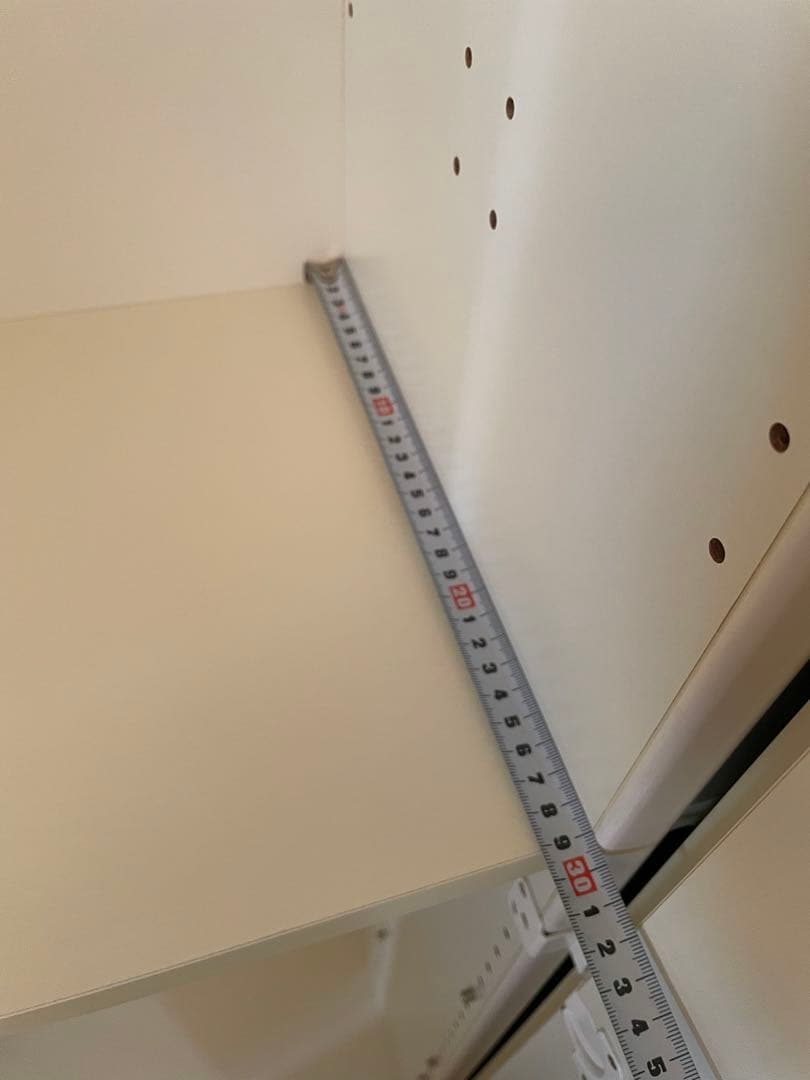 dinos ディノス　効率収納できる段違い棚シェルフ　ミラー扉　本棚