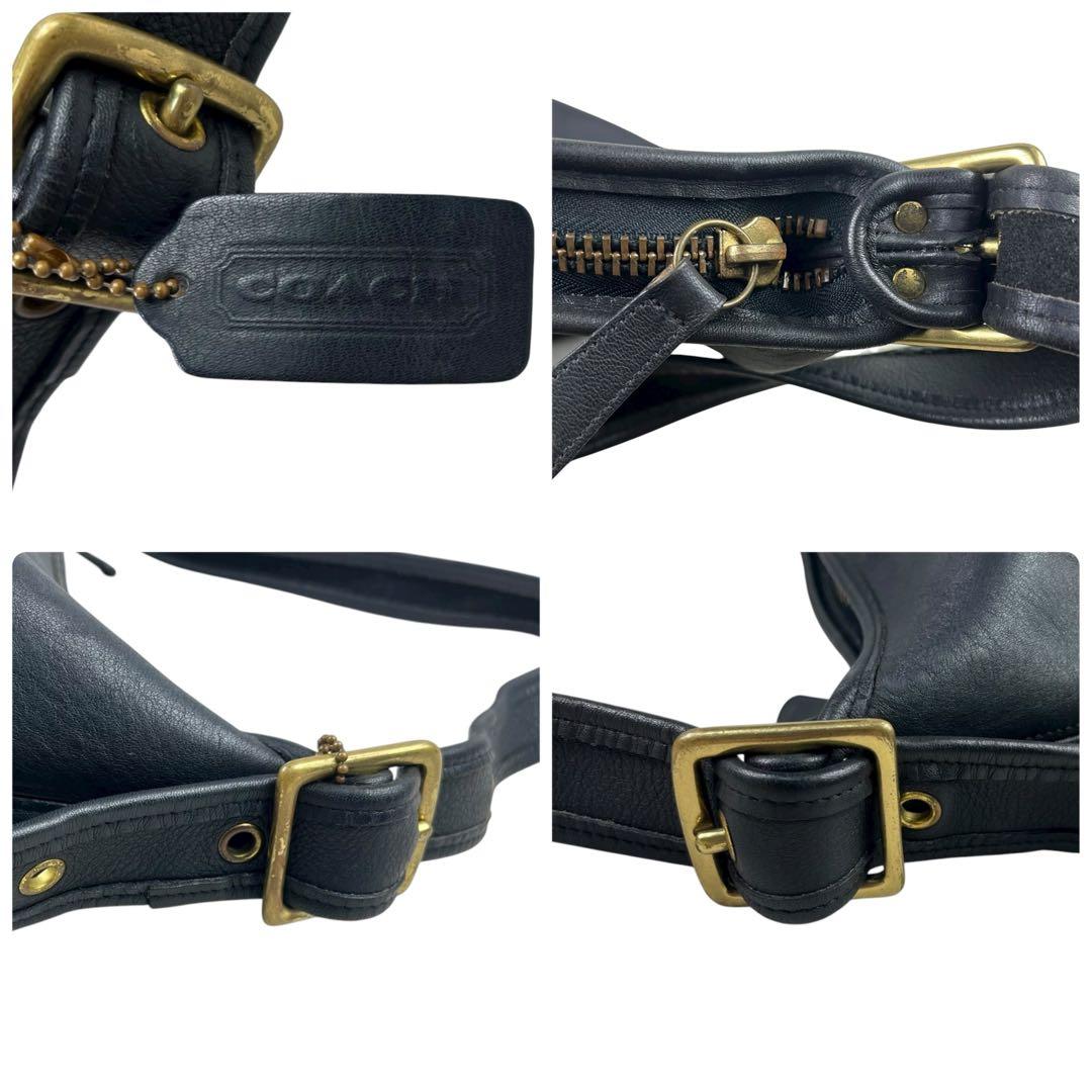 オールドコーチ ショルダーバッグ レザー バケツ型 ブラック 肩掛け