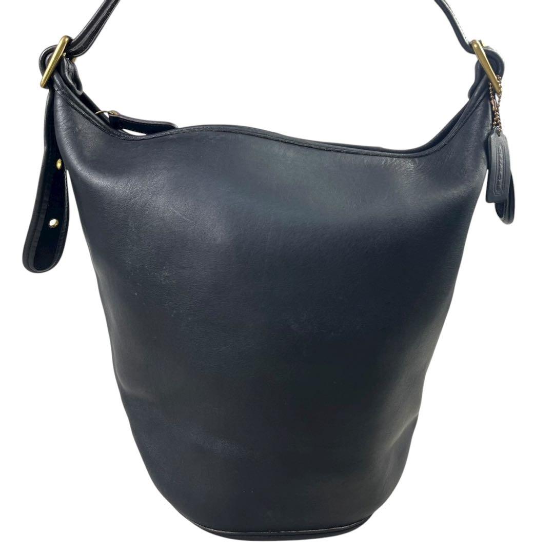 オールドコーチ ショルダーバッグ レザー バケツ型 ブラック 肩掛け