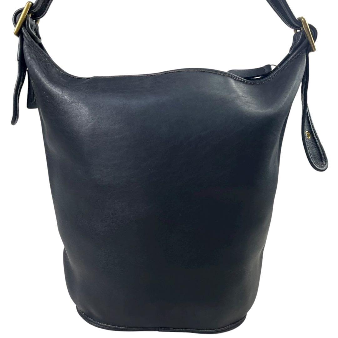 オールドコーチ ショルダーバッグ レザー バケツ型 ブラック 肩掛け