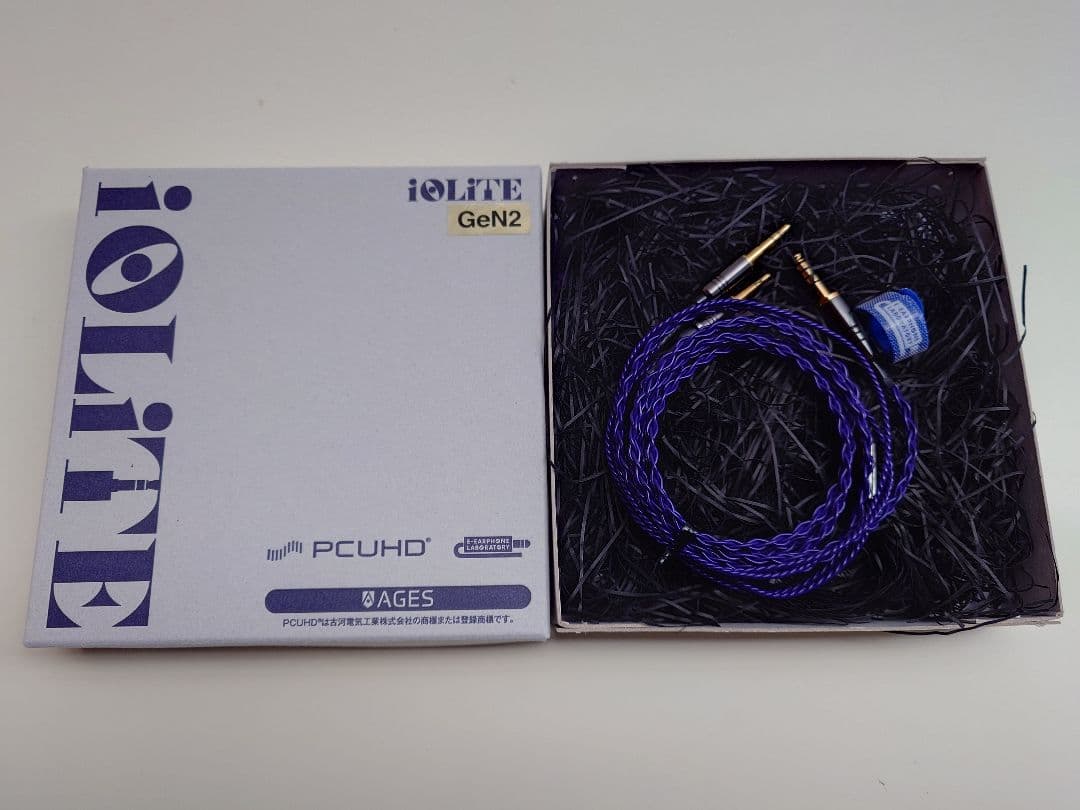 iOLITE Gen2 ヘッドホンケーブル 紫　4.4mm-3.5×2