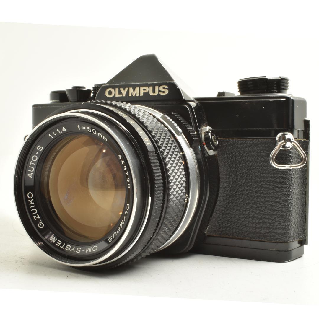 整備済 完動 Olympus OM-1ブラック 50mm F1.4 露出計OK!