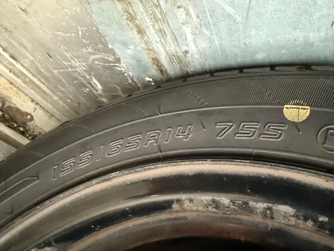 ケムンダンロップサマー155／65R14 75Sスチールホイールセット