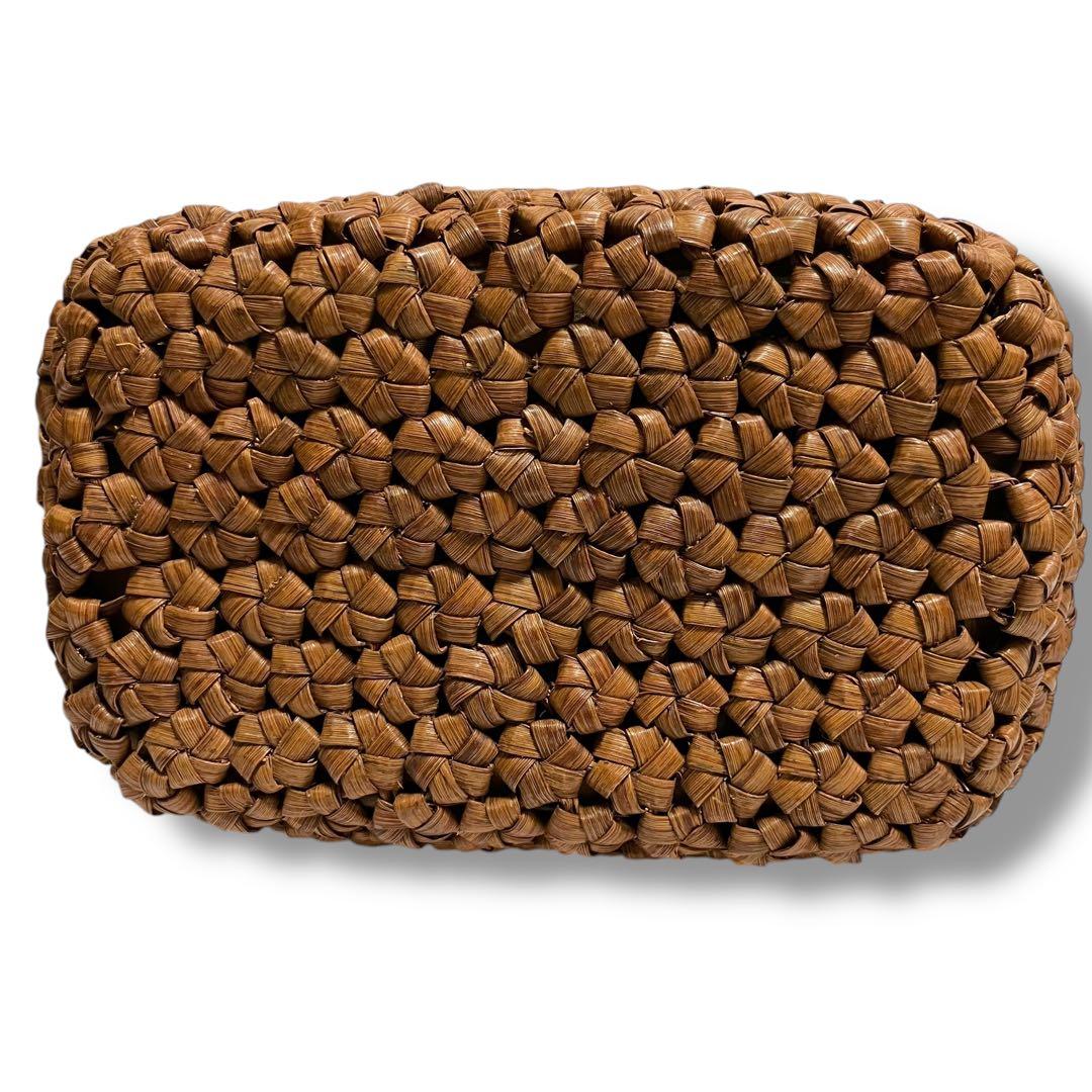 【極美品】最高級 山葡萄 やまぶどう 六角花模様 花結び かごバッグ 日本産