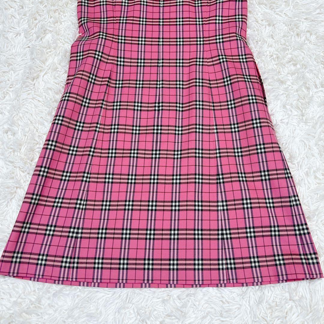 極美品✨希少色✨バーバリーロンドン ノースリーブワンピース ノバチェック ピンク