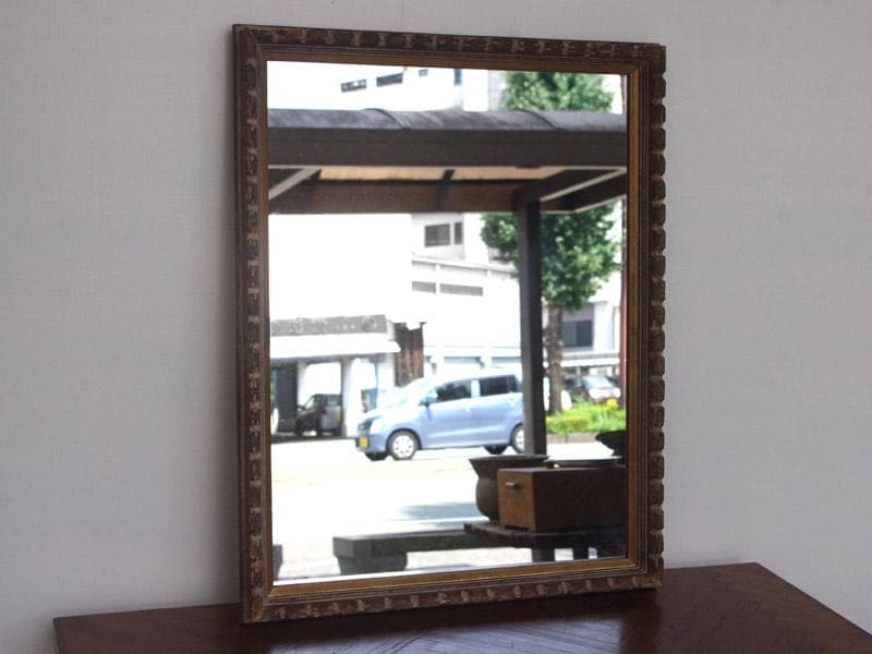 アンティークフレームの壁掛け鏡 中型ミラー 装飾 美容室 英国 フランス M01