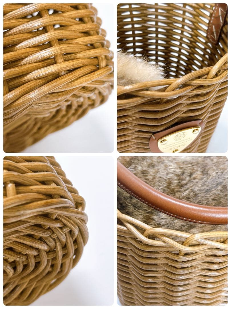 新品同様✨ATAO アタオ ブリーゼ BREEZE かごバッグ 2WAY ファー